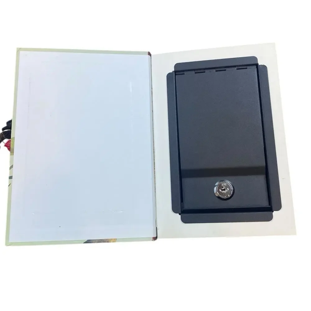 Diversion Book Safe Key Lock Secret Hidden Metal Lock Box Money Alice In Wonderl
